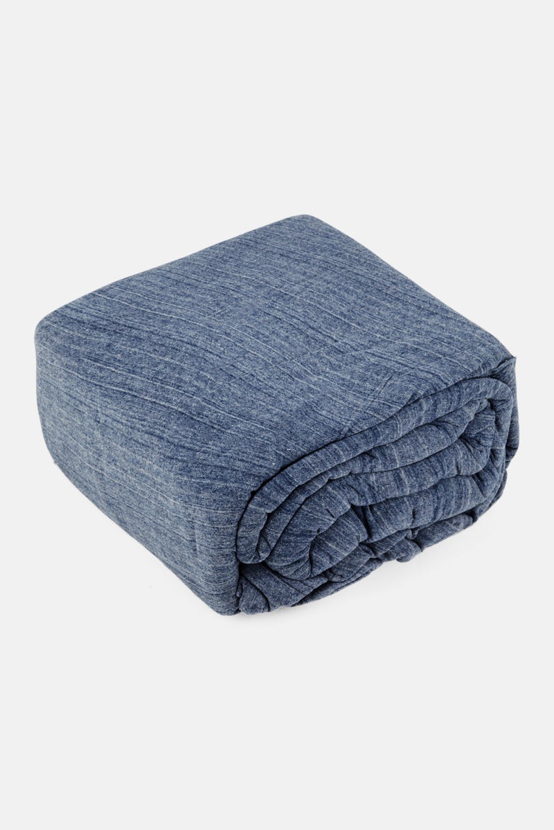 Posh Home Queen Size 4 Piece Jersey Knit Sheet Set 229 x 254 cm, Navy - Image 2