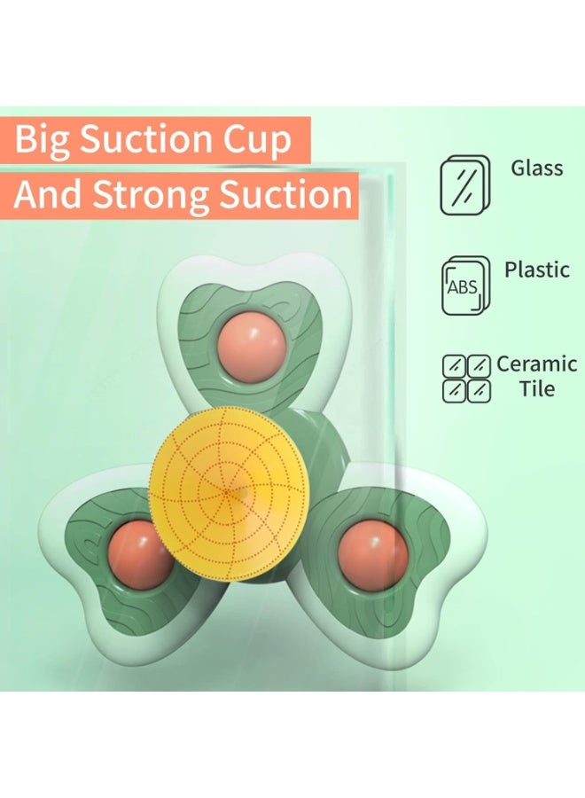 3 Pieces of Spinning Toys with Suction Base, Innovative Sensory Toys, Fidget Spinner Bath Toys for Toddlers, Birthday Gifts for Kids - Image 4