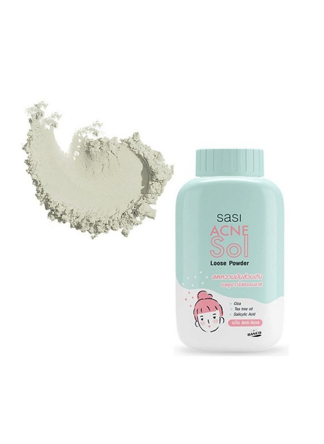 BANCO Sol Acne Loose Powder X2, Controls Shine For Oily Face With Sebum Control, Flawless Longlasting, Face Powder Makeup & Finishing Powder For All Skin Tones, Mattifying Finish And Translucent, 100 G.  - Image 2