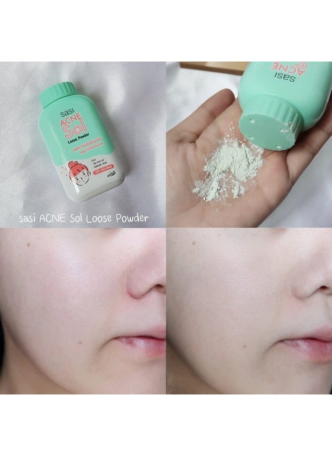 BANCO Sol Acne Loose Powder X2, Controls Shine For Oily Face With Sebum Control, Flawless Longlasting, Face Powder Makeup & Finishing Powder For All Skin Tones, Mattifying Finish And Translucent, 100 G.  - Image 5
