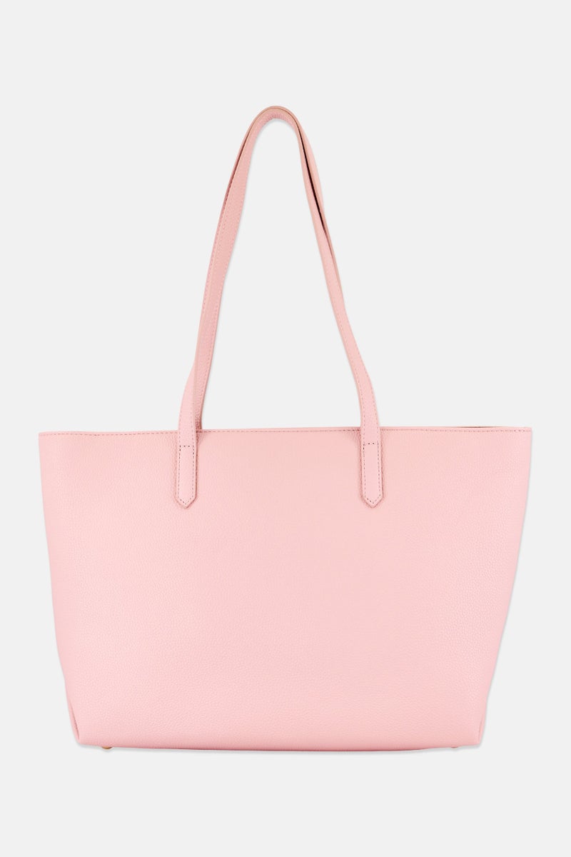 Cavalli Class Women Brand Logo Tote Bag, Blush - Image 3