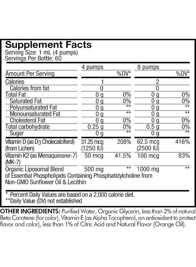 Codeage مكمل فيتامين د3 ك2 الليبوزومي للبالغين - Image 2