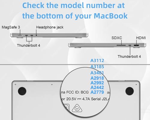 TT TYTX TYTX Compatible with MacBook Pro 14 Inch Case, PU Leather MacBook Case with Vents and Stand for 2021-2025 Release M5 A3434 M4 A3112 A3185 A3401 A2918 A2992 A2779 A2442, Blue - Image 2