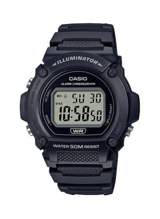 كاسيو Men's Digital Display Watch With Black Resin Strap - W-219H-1AVDF