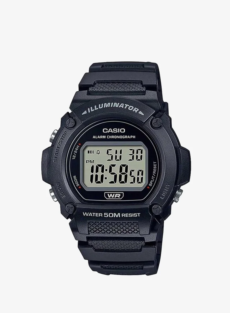 CASIO Casio Men's Watch - W-219H-1AVDF Grey Dial, Black Band