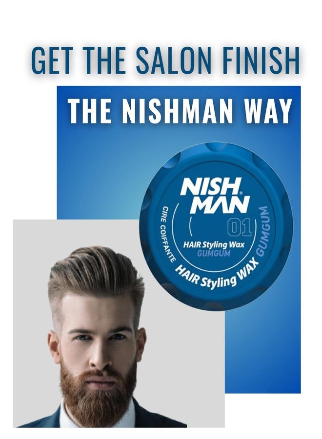 Nishman Hair Styling GumGum Wax For Men | Long Lasting & Shining Hair - 100ml - Image 5
