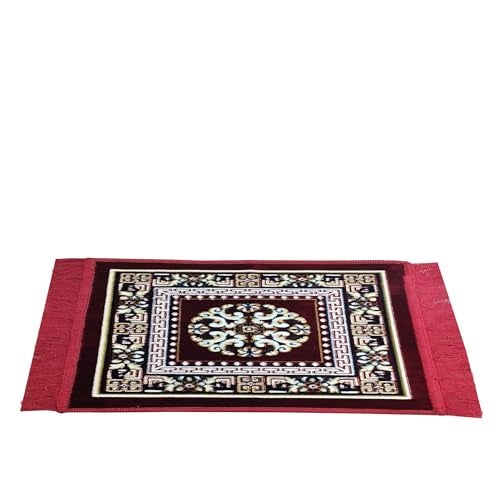 Status Contract Multipurpose Pooja Prayer Mat 18x18 inch Pooja Assan (MEHROON) - Image 4