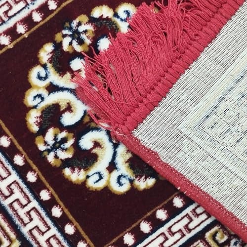 Status Contract Multipurpose Pooja Prayer Mat 18x18 inch Pooja Assan (MEHROON) - Image 3