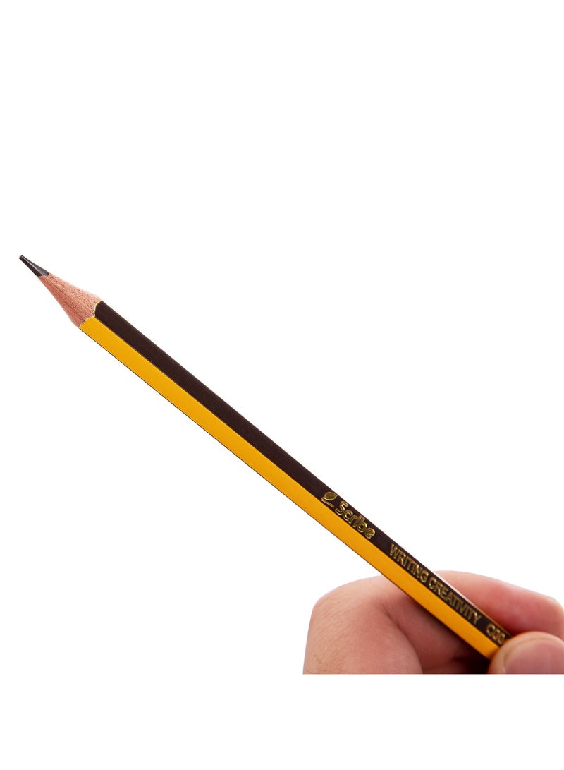 Deli قلم رصاص دلي EC004-HB جرافيت، HB، 12 قطعة/علبة، أصفر - مثالي لمهام الكتابة في المدرسة والمكتب - Image 5