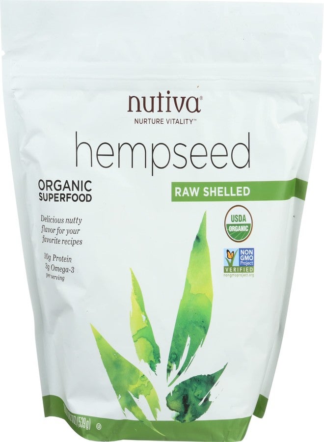 Nutiva, Hempseed Raw Shelled Organic, 19 Ounce - Image 1