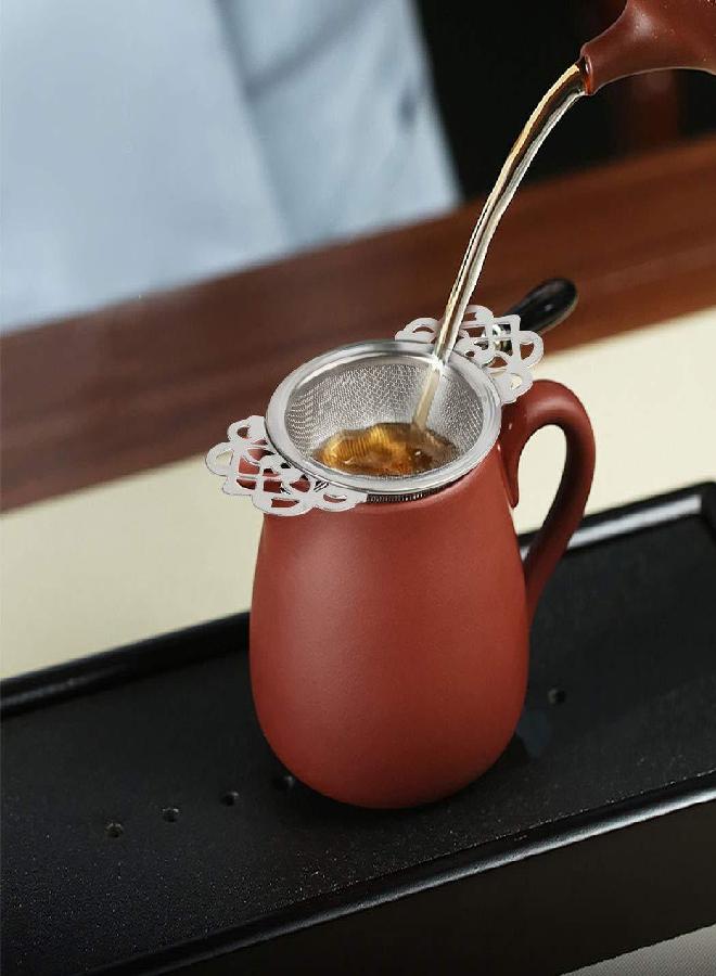 Picowe 2 Pack Tea Strainer Bowl, Stainless Steel Sliver Tea Strainers for Loose Tea Fine Mesh for 2.5-4 Inch Cup Mouth - Image 2