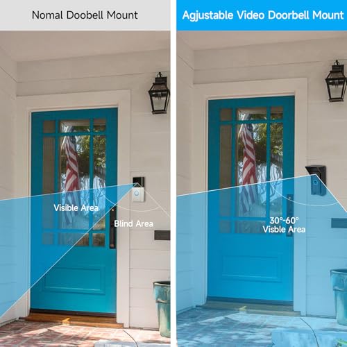 OLAIKE Waterproof 30 to 60 Degree Doorbell Angle Mount for Video Doorbell 1/2/3/3Plus/4/Wired/Pro/Pro2/(2020 Release), Blink and Nest Doorbell Battery/Wired, Black - Image 4