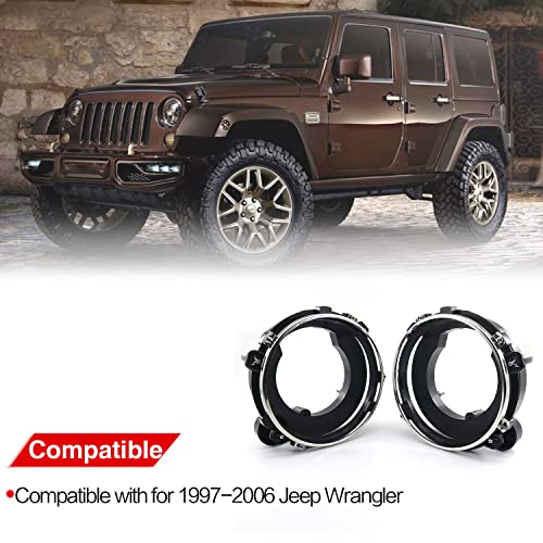 RJSPHH LH & RH Headlight Bulb Brackets Buckets For 1997-2006 Jeep Wrangler Part Number 110383 110384 - Image 2