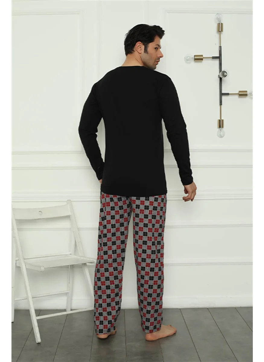 اكبينيز Men's Combed Cotton Pajama Set 6829