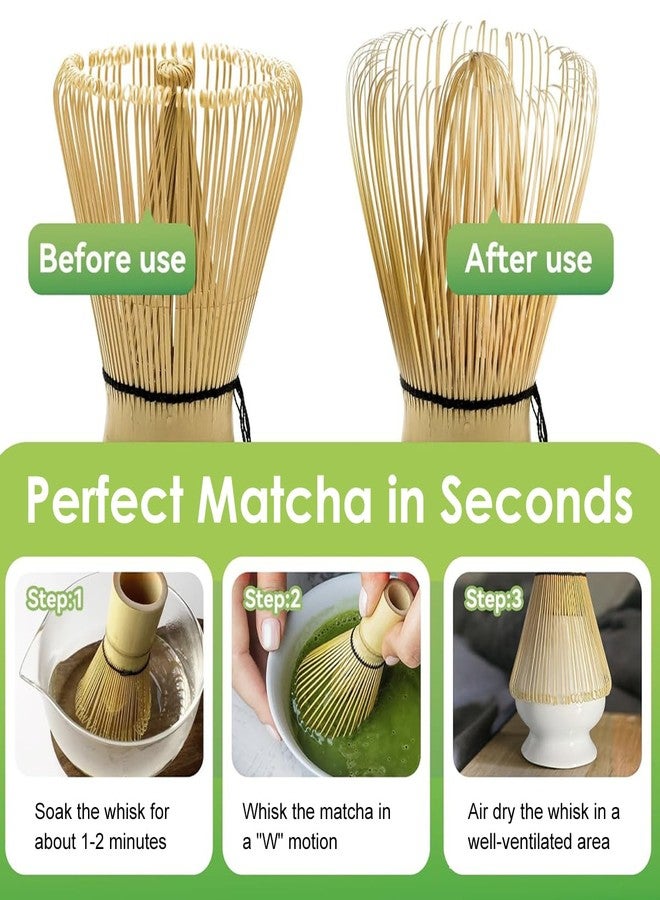 Supvox® Matcha Tea Set, Traditional Matcha Tool Kit with Bamboo Whisk, Scoop & Scraper, Japanese Matcha Accessories for Preparing Frothy Green Tea - Image 4