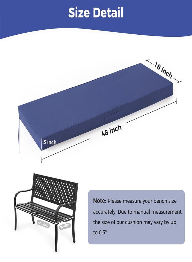 IPYNBAP Outdoor Bench Cushion 48×18×3 Inch Navy Blue - Image 5