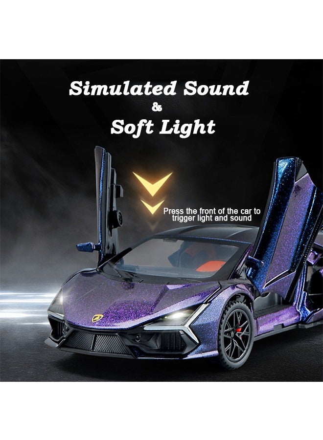 general 1:32 Lambo Sian FKP3 Alloy Model Car with Light and Sound Pull Back Car Toy for Boys Age 3+ Year Old (Star Light Color) - Image 4