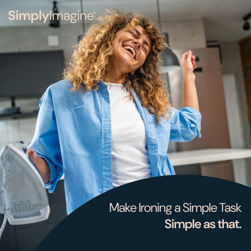 SimplyImagine حامل سلك الحديد المرن SimplyImagine - معدني، تركيب على الطاولة - حامل سلك للكي والضغط خالي من التشابك - ملاءمة عالمية وتوافق مع البخار - Image 4