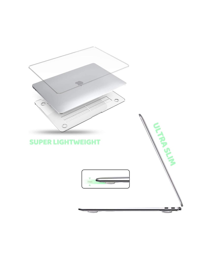 Generic 3in 1 Rubberized Hard Case Compatible with MacBook Air 13.6 inch M4 Chip 2025 A3240/ M3 Chip 2024 A3113/M2 Chip 2022 A2681, Rubberized Plastic Hard Shell Case + TPU Keyboard Cover + Clear Screen Protector,Frosted Clear  - Image 2
