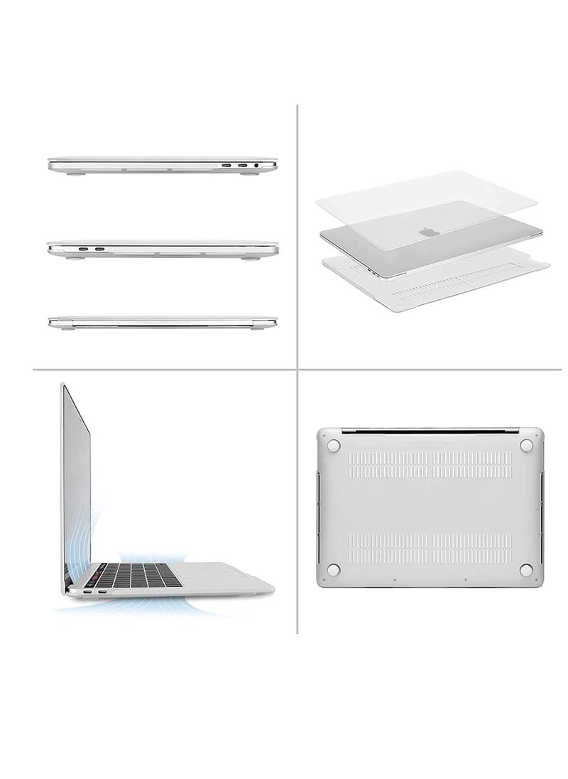 Generic 3in 1 Rubberized Hard Case Compatible with MacBook Air 13.6 inch M4 Chip 2025 A3240/ M3 Chip 2024 A3113/M2 Chip 2022 A2681, Rubberized Plastic Hard Shell Case + TPU Keyboard Cover + Clear Screen Protector,Frosted Clear  - Image 5