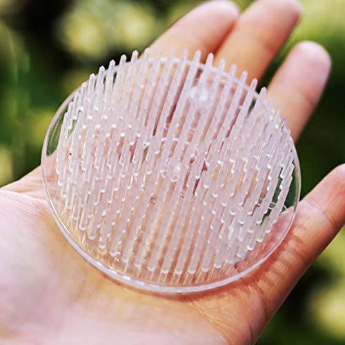 alladaga Set of 2 Flower Frog Clear Plastic Pin Frog Flower Arrangement Holder 2.76" Inch (70mm) - Image 3