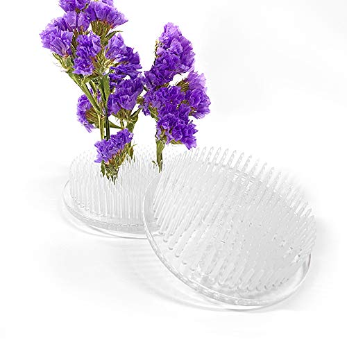 alladaga Set of 2 Flower Frog Clear Plastic Pin Frog Flower Arrangement Holder 2.76" Inch (70mm) - Image 1