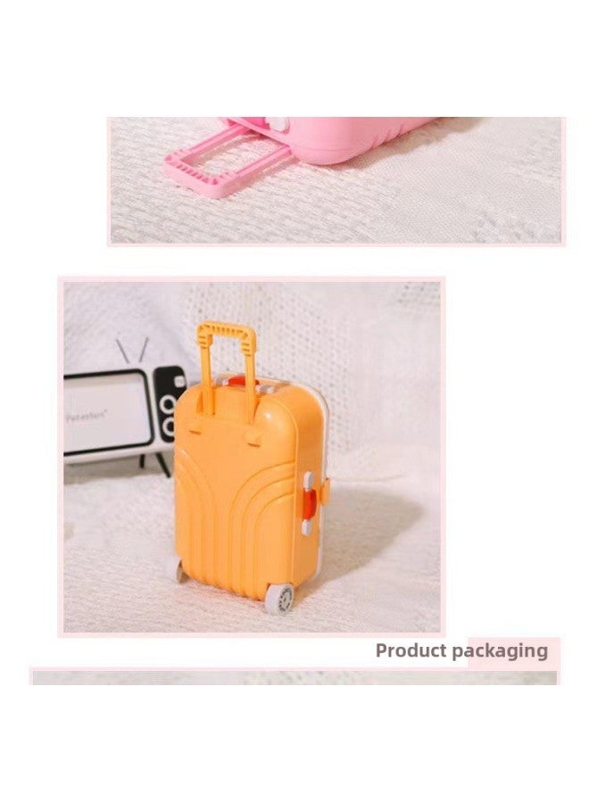 DIY Handmade Jewelry Storage Box Suitcase Piggy Bank Trunk Shape Piggy Bank Trolley Case Piggy Bank-Color:Orange - Image 1