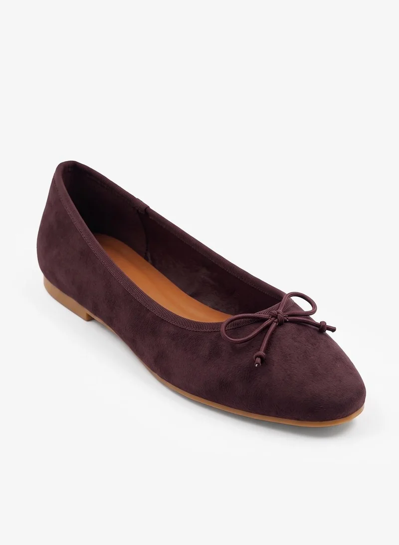 Truffle Suede Classic Ballet Flats