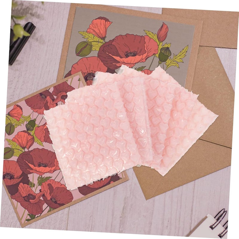 KASTWAVE Love Plastic Thicken Bubble Bags, 60Pcs Mailing Shockproof Bubble Bags For Bubble Packaging Bags Heart-Shaped Bubble Cushioning Bags Bubble Shipping Mailers - Image 2