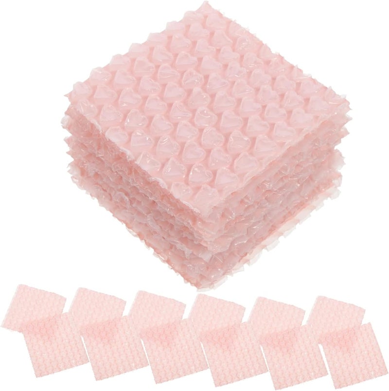 KASTWAVE Love Plastic Thicken Bubble Bags, 60Pcs Mailing Shockproof Bubble Bags For Bubble Packaging Bags Heart-Shaped Bubble Cushioning Bags Bubble Shipping Mailers - Image 1