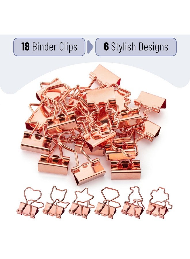 مستر. بين - مشابك ملفات لطيفة، 18 قطعة، 6 أنماط، مشابك ملفات متوسطة الحجم، مشابك ملفات صغيرة، مشابك لوازم مكتبية، مشابك ورق لطيفة، مشابك ملفات صغيرة، مشبك ملفات، مشابك صغيرة، مشابك ملفات صغيرة 3/4 بوصة - Image 2