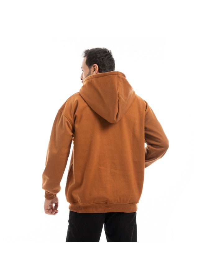 Caesar Men's oversized hoodie with a hood and zipper - Image 3