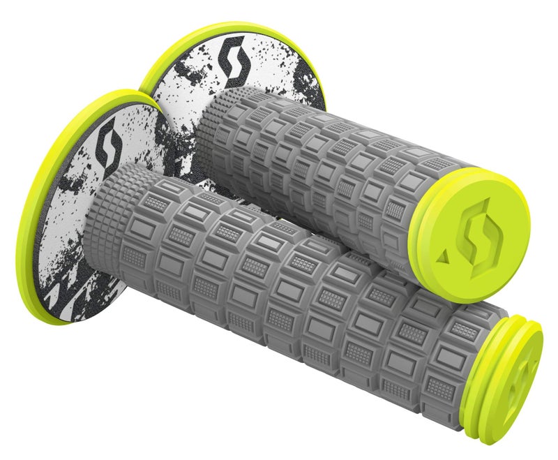 SCOTT 2693055776 Mellow Donut Motocross Grips GreyNeon Yellow