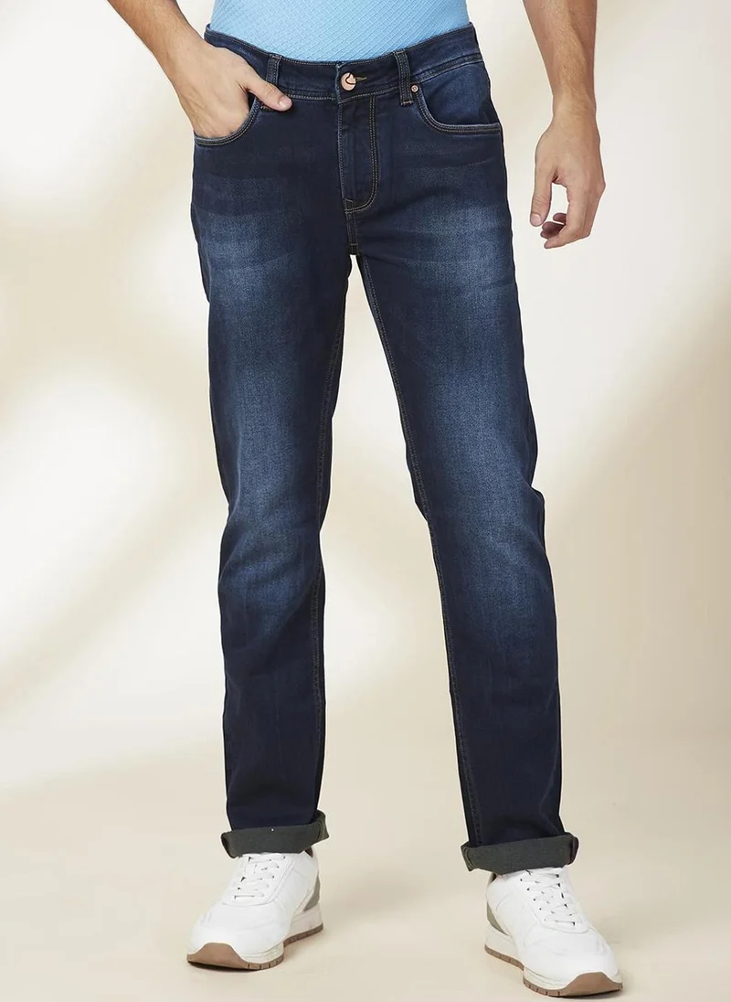 Men Classic Light Fade Mid-Rise Stretchable Jeans