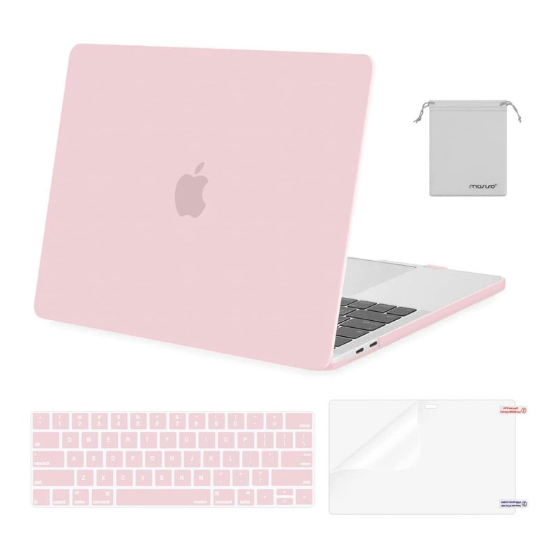 MOSISO Compatible with MacBook Pro 13 inch Case M2 2026 2025 2024 2023 20222016 A2338 M1 A2251 A2289 A2159 A1989 A1708 A1706Plastic Hard ShellKeyboard CoverScreen FilmStorage Bag Rose Quartz - Image 2