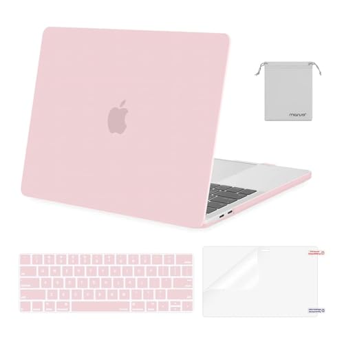 MOSISO Compatible with MacBook Pro 13 inch Case M2 2026 2025 2024 2023 20222016 A2338 M1 A2251 A2289 A2159 A1989 A1708 A1706Plastic Hard ShellKeyboard CoverScreen FilmStorage Bag Rose Quartz - Image 1