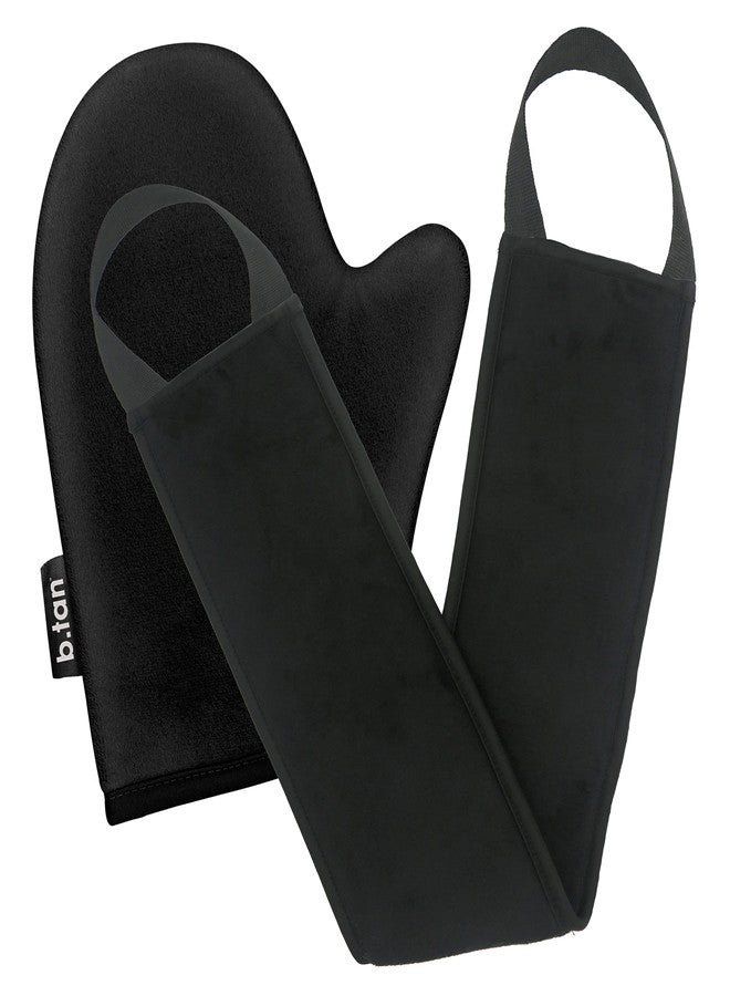 b tan b.tan Back + Body Self Tanning Mitt Applicator Kit | Get Your Mitts on This Bundle - Streak-Free, Velvety Soft, Reusable & Washable Back + Body Applicator Mitt for Self Tan, Lotion, Sprays, Gels - Image 1