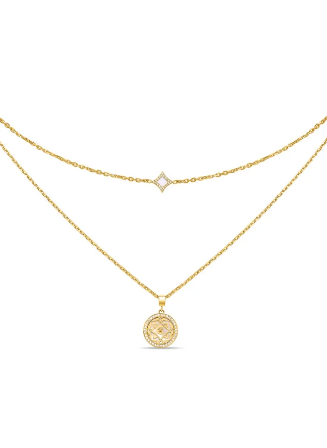 CERRUTI 1881 Silvia Double-Layered and Lustrous Mother of Pearl Necklace for Women
