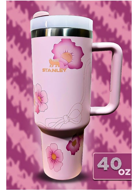 Stanley x Barbie 40oz Tumbler Limited Edition Stainless Steel Travel Mug with Reusable Straw BPA Free Eco Friendly and Dishwasher Safe Featuring Leakproof FlowState Lid and Double Wall Insulation Keeps Beverages Hot for 16 Hours and Cold for 24 Hours Slim Base Fits Most Car Cup Holders with Durable Ergonomic Handle for Convenient Use at Home Work Travel or On the Go
