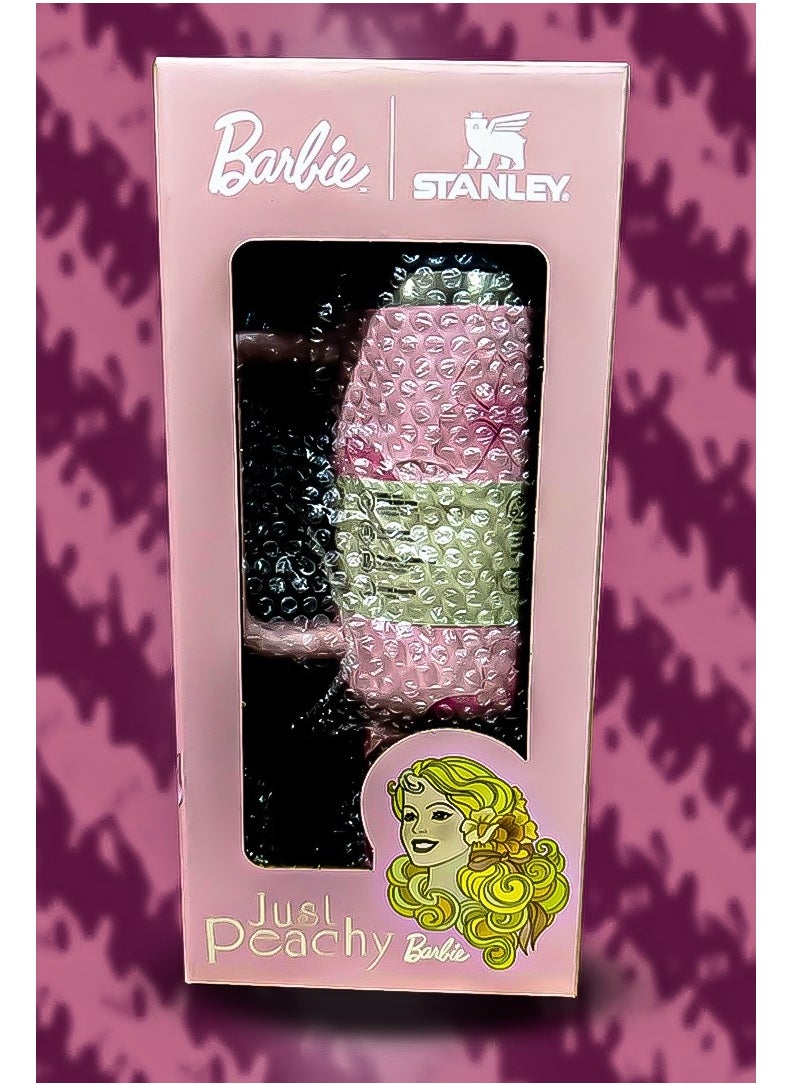 Stanley x Barbie 40oz Tumbler Limited Edition Stainless Steel Travel Mug with Reusable Straw BPA Free Eco Friendly and Dishwasher Safe Featuring Leakproof FlowState Lid and Double Wall Insulation Keeps Beverages Hot for 16 Hours and Cold for 24 Hours Slim Base Fits Most Car Cup Holders with Durable Ergonomic Handle for Convenient Use at Home Work Travel or On the Go