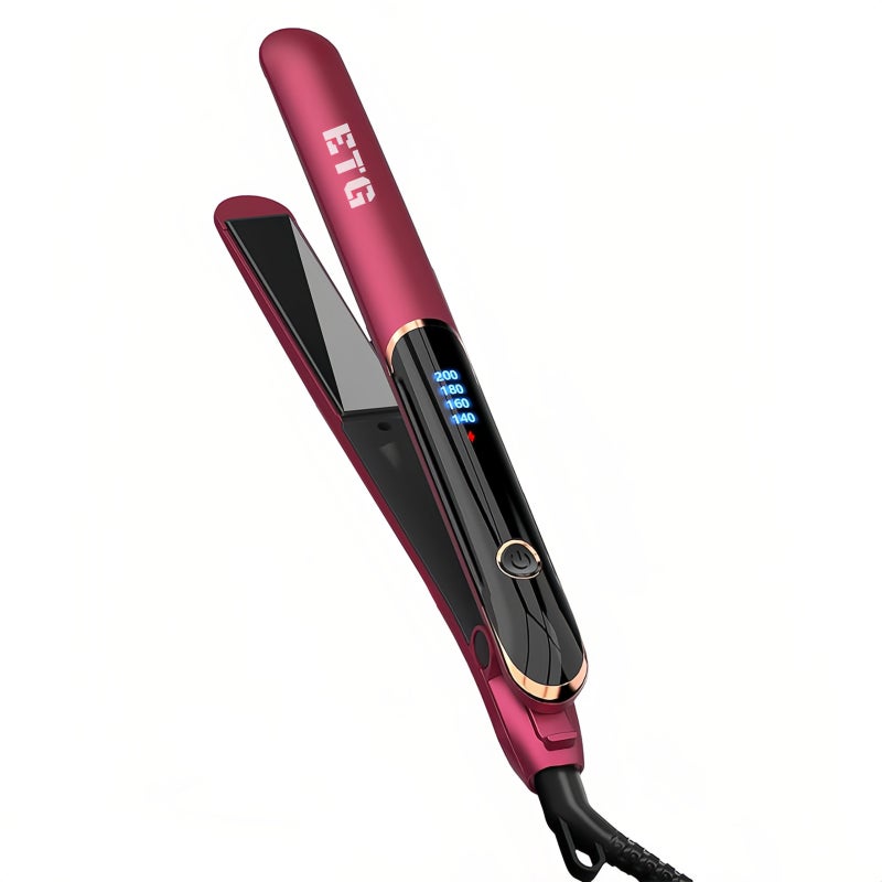 ETG Ceramic Hair Straightener, 2 in 1 Hair Straighteners and Curlers with Ceramic Coating for Smooth Glide, 15 Second Heat up, Up to 200°c, Lasting Results for Curl/Wave/Straighten Hair 40W - Image 1