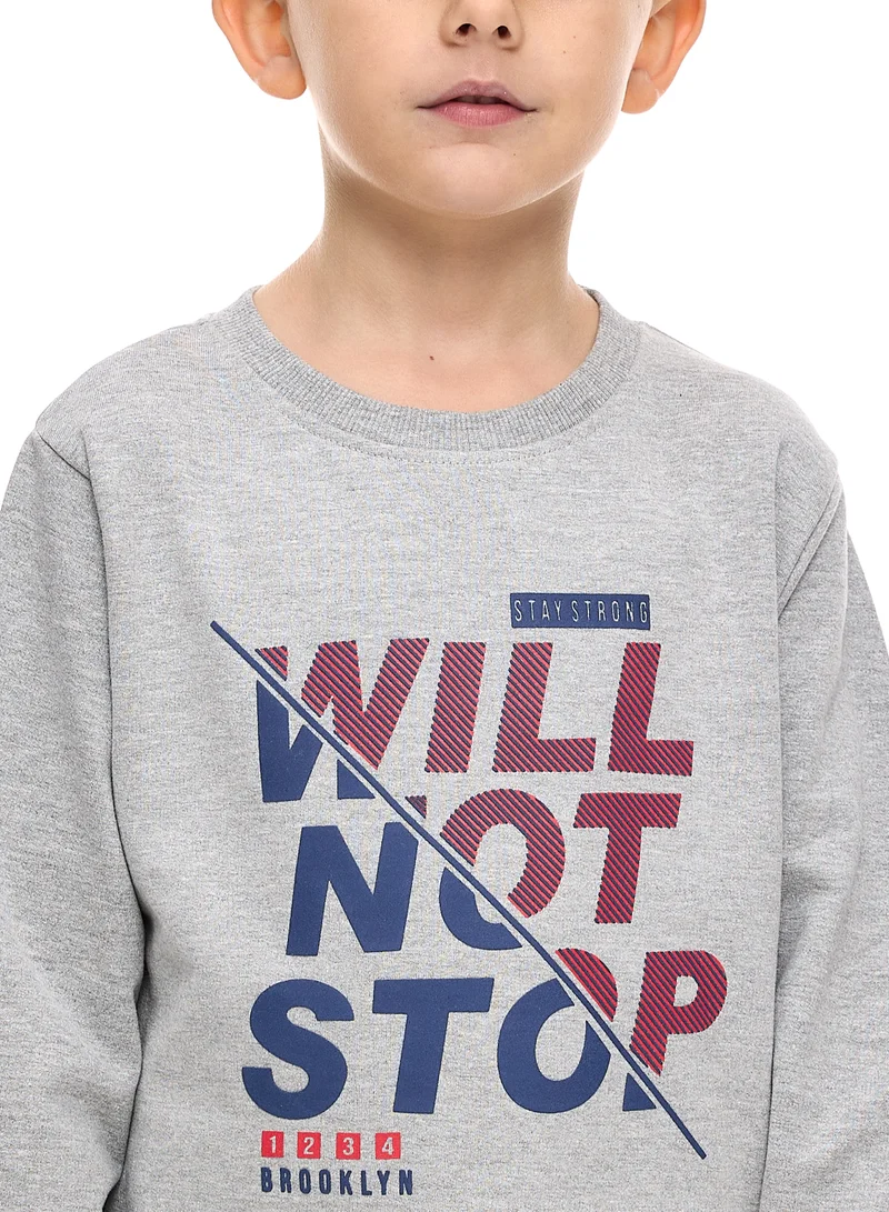 victor and jane Boys' 2-Piece Sweatshirt and Jogger Set (2 -8 yrs) Grey