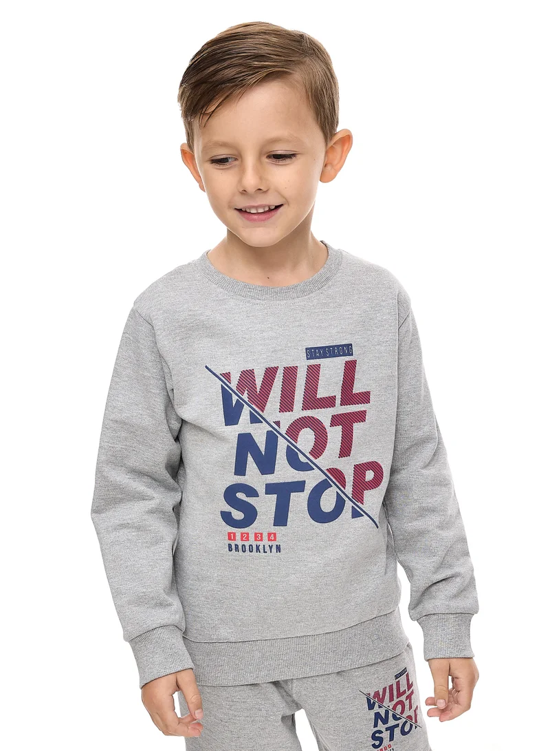 victor and jane Boys' 2-Piece Sweatshirt and Jogger Set (2 -8 yrs) Grey