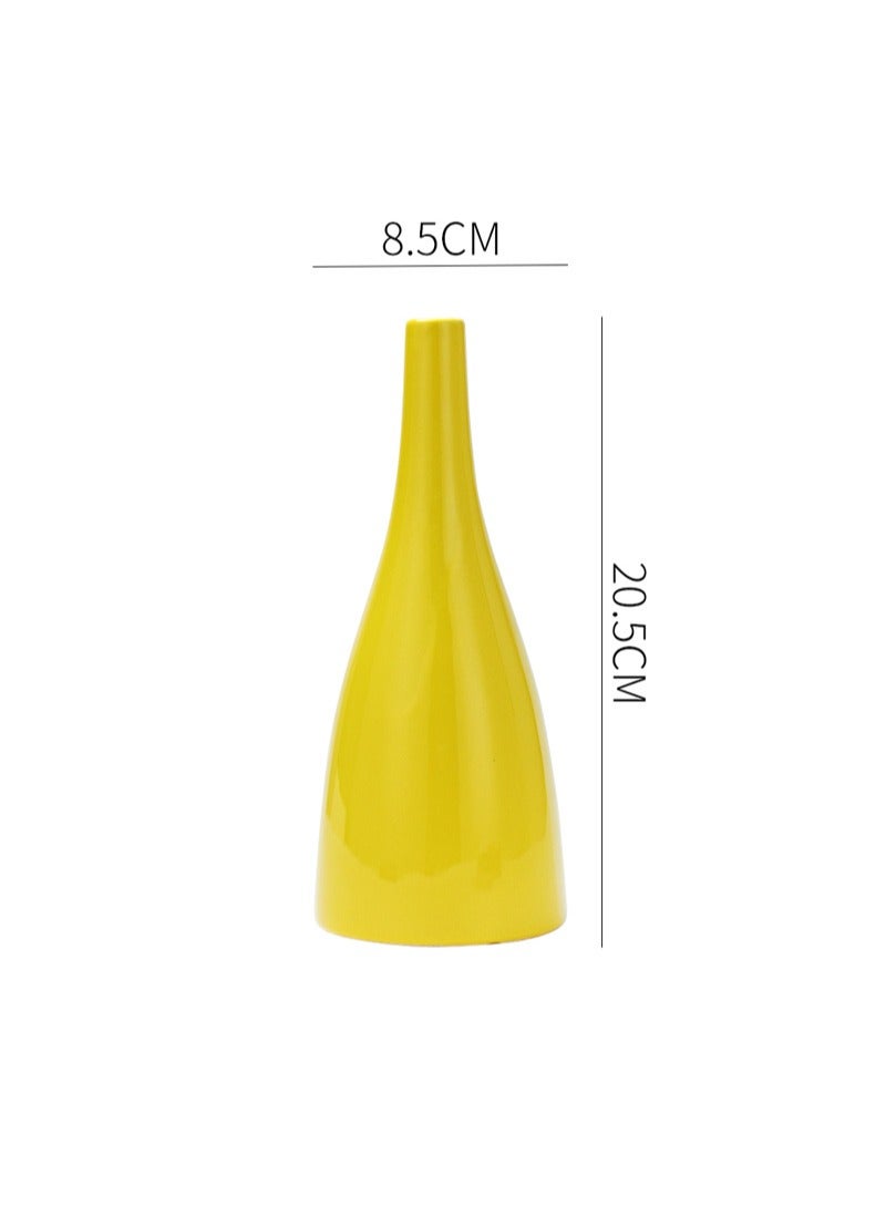 Shuer 8.5cm Creative Modern Simple Ceramic Vase Art Life Vase Living Room Bedroom Flower Arrangement Decoration Ornaments - Image 4