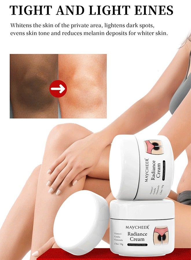 MAYCHEER Radiance Cream -Vitamin C Centella Chamomile Dark Spot Corrector Cream - Underarm, Neck, Armpit, Knees, Elbows, Private Areas, Intimate Areas - Upgraded Formula, Instant Result 50g - Image 1