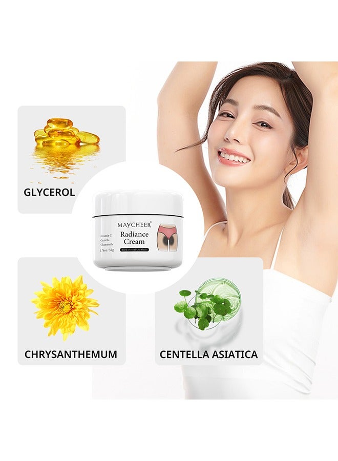 MAYCHEER Radiance Cream -Vitamin C Centella Chamomile Dark Spot Corrector Cream - Underarm, Neck, Armpit, Knees, Elbows, Private Areas, Intimate Areas - Upgraded Formula, Instant Result 50g - Image 2