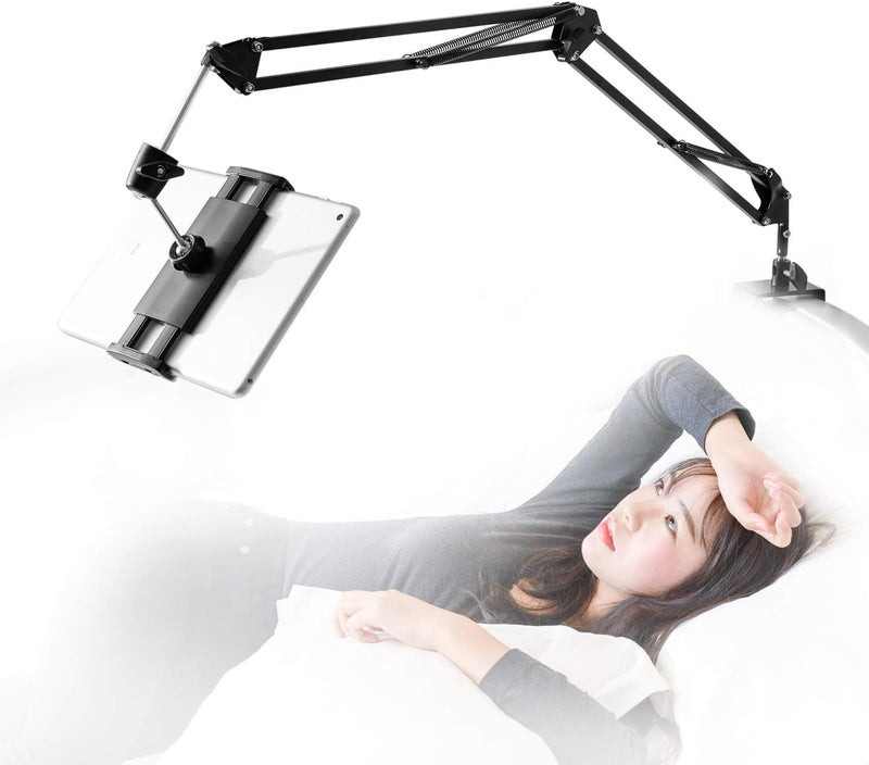 SAMHOUSING Tablet Stand for Bed,360 Degree Rotating Bed Tablet Mount Holder Stand with Aluminum Arm for iPad,iPhoneXS,N-Switch, Amazon Kindle Fire,or Other 4~11 inch Devices - Image 1