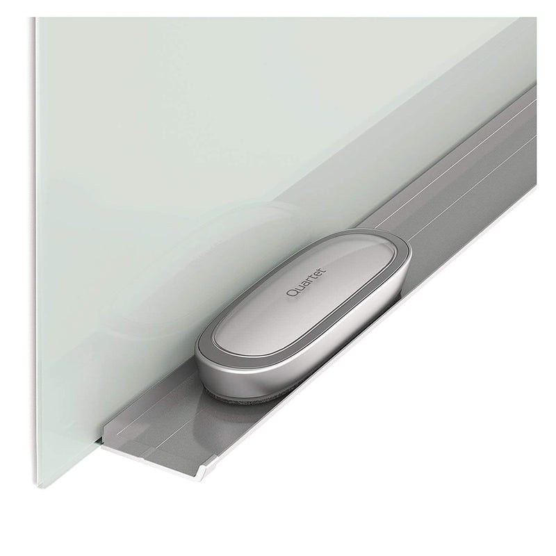 Quartet White Board Dry Erase Board Eraser, 6" x 2-3/8", Premium Max Clean for Dry Erase Markers, Includes Magnetic Caddy Holder, Home School Supplies & Home Office Accessories, Silver (DFEB5) - Image 5