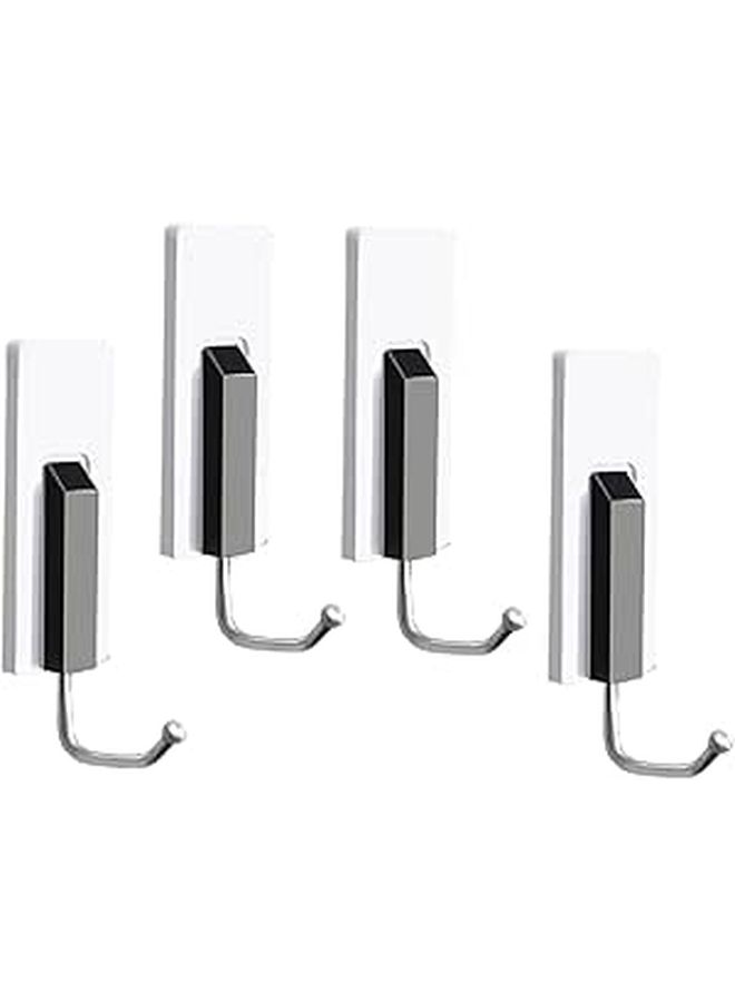 Jojofuny 4pcs Strong Adhesive Wall Hooks Decorative Key Mount - Image 1