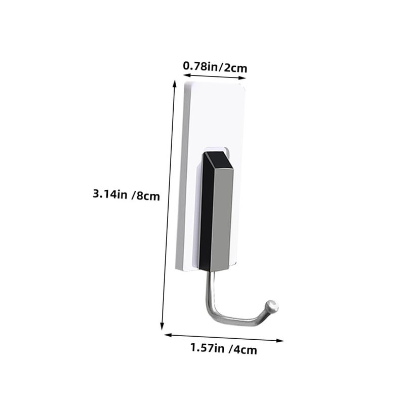 Jojofuny 4pcs Strong Adhesive Wall Hooks Decorative Key Mount - Image 3
